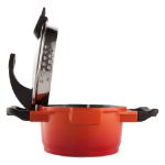 Afbeeldingen van Virgo kookpot met deksel oranje 16 cm