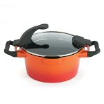 Afbeeldingen van Virgo kookpot met deksel oranje 28 cm