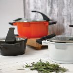 Afbeeldingen van Virgo kookpot met deksel oranje 28 cm