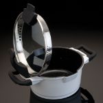 Afbeeldingen van Virgo kookpot met deksel wit 16 cm