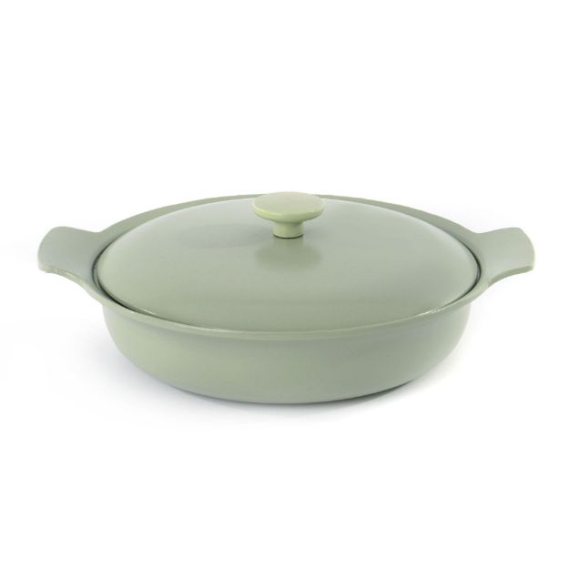 Afbeeldingen van RON Sauteerpan met deksel gietijzer groen - Ø 28cm