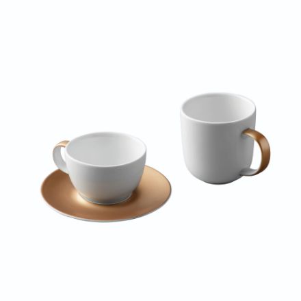 Afbeeldingen van GEM 3-delige koffie- en theeset wit