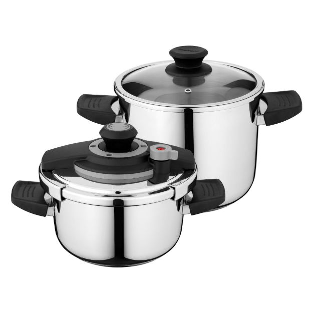 Afbeeldingen van Essentials 4-delige snelkookpannenset 4+7L Vita