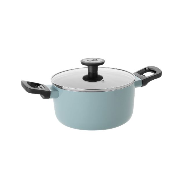 Afbeeldingen van LEO Kookpot antikleef met deksel Slate - Ø 20x10cm