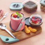 Afbeeldingen van LEO Tweedelige Lunchpot Roze