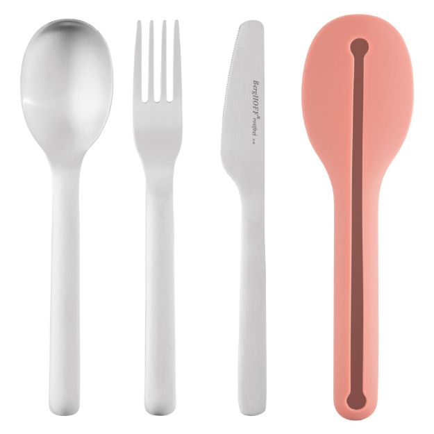 Afbeeldingen van LEO Set reisbestek Roze