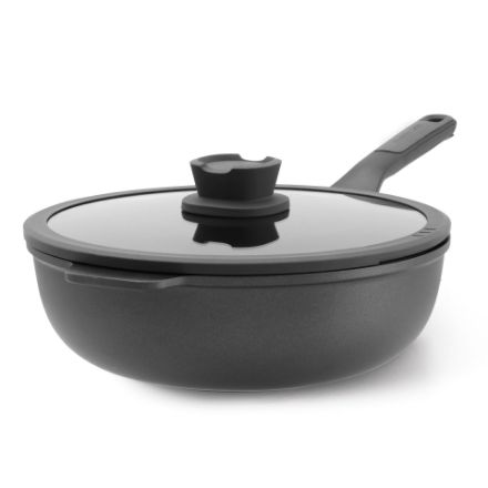 Afbeeldingen van LEO Wok antikleef met deksel Stone+ - Ø 28cm