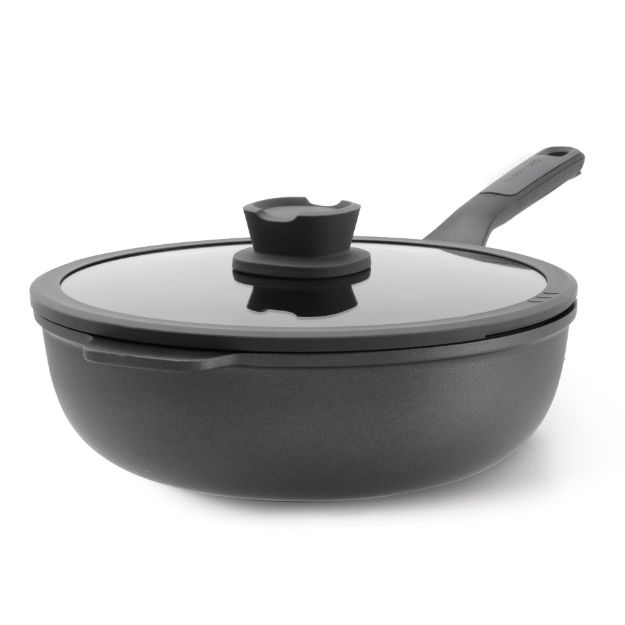 Afbeeldingen van LEO Wok antikleef met deksel Stone+ - Ø 28cm