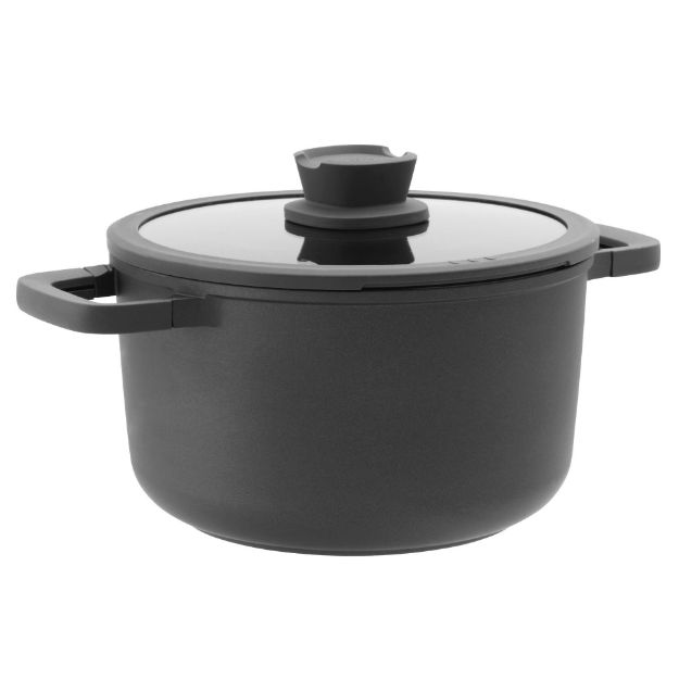 Afbeeldingen van LEO Kookpot antikleef met deksel Stone+ Ø 24x14cm