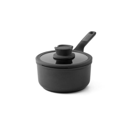 Afbeeldingen van LEO Sauspan antikleef met deksel Stone+ - Ø 18cm