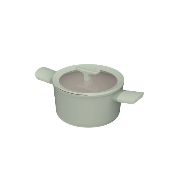 Afbeeldingen van LEO Kookpot antikleef met deksel Balance Sage - Ø 20cm