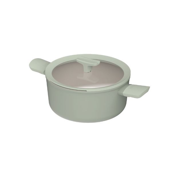 Afbeeldingen van LEO Kookpot antikleef met deksel Balance Sage - Ø 24x11,50cm