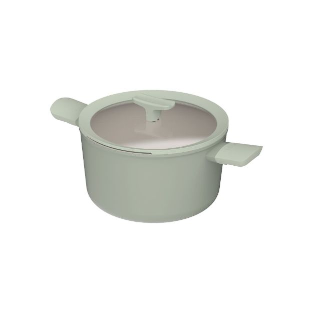 Afbeeldingen van LEO Kookpot antikleef met deksel Balance Sage - Ø 24x14cm
