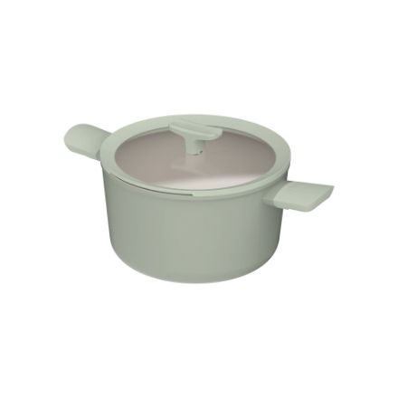 Afbeeldingen van LEO Kookpot antikleef met deksel Balance Sage - Ø 24x14cm