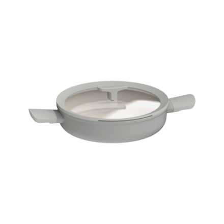 Afbeeldingen van LEO Sauteerpan antikleef met dubbele handgreep en deksel Balance Moonmist - Ø 26cm