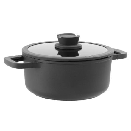 Afbeeldingen van LEO Kookpot antikleef met deksel Stone+ - Ø 24x11cm