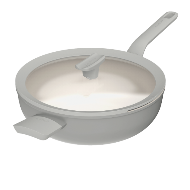 Afbeeldingen van LEO Wokpan antikleef met deksel Balance Moonmist 32cm