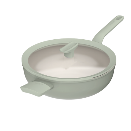 Afbeeldingen van LEO Wokpan antikleef met deksel Balance Sage 32cm