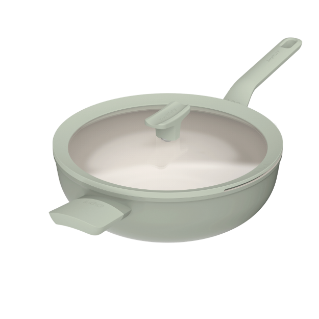 Afbeeldingen van LEO Wokpan antikleef met deksel Balance Sage 32cm