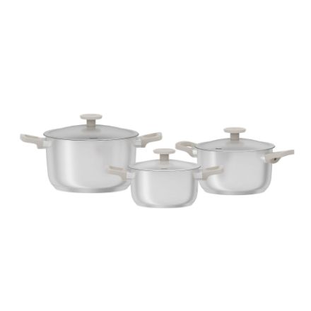 Afbeeldingen van LEO 6-delige kookpotten set Bolt Oyster