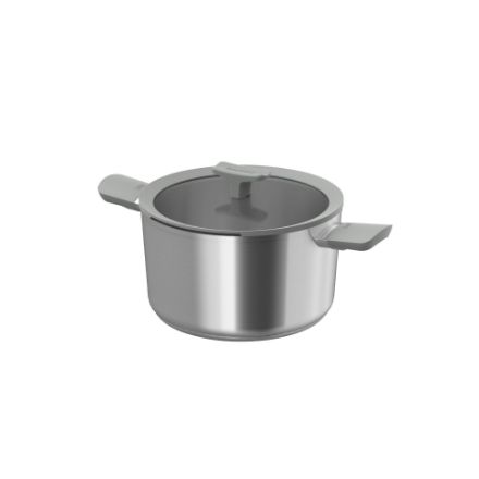 Afbeeldingen van LEO Kookpot met deksel RVS Balance Moonmist 24cm
