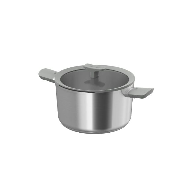 Afbeeldingen van LEO Kookpot met deksel RVS Balance Moonmist 24cm
