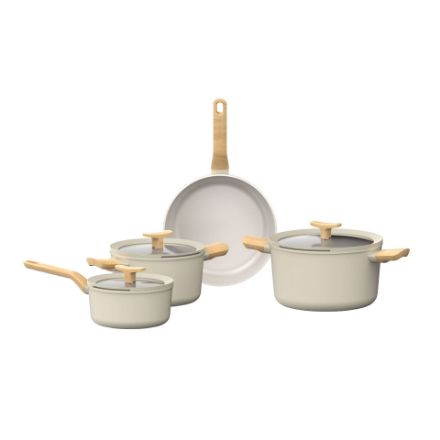 Afbeeldingen van LEO 7-delige kookpottenset Balance Cream