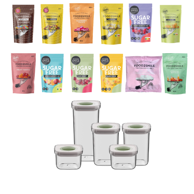 Afbeeldingen van FRIENDS OF | Food2Smile + Smart Seal 5-delig - Mix 12-delige snoepmix